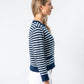 Navy & White Cardigan