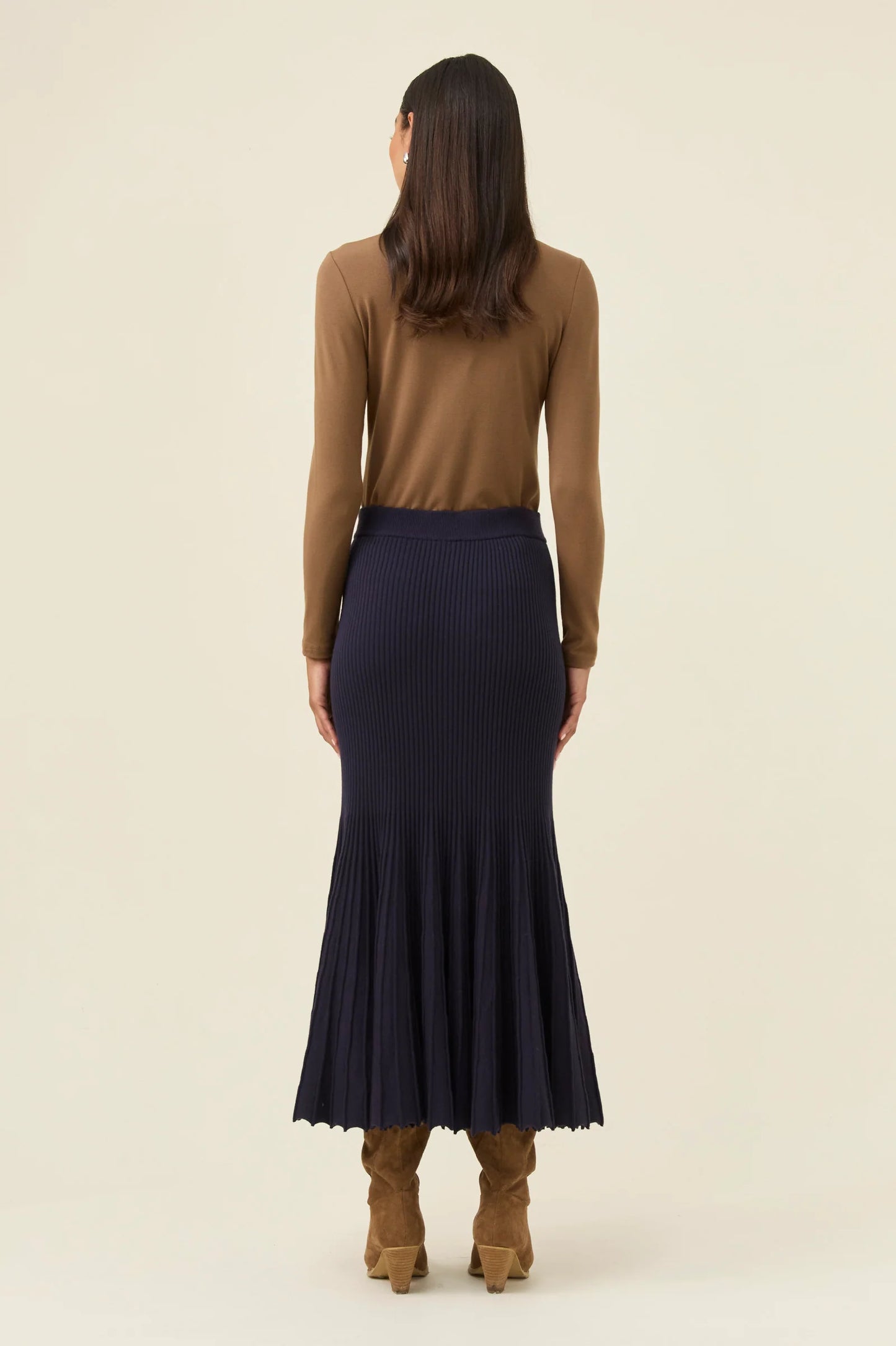 Nell Knit Skirt - Navy