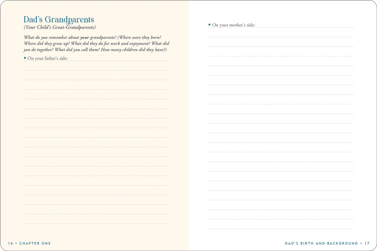 Dad's Story Keepsake Memory Journal