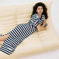 Studio Stripe Tshirt Dress - Indigo