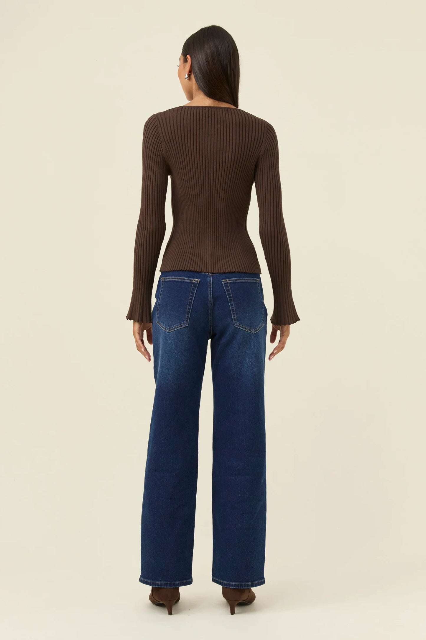 Darby Knit Top Chocolate