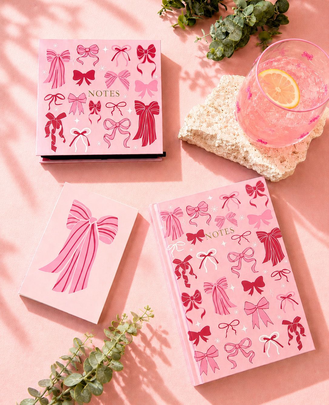 Bow Notepad 260 pages Pink