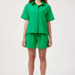 Larissa Broderie Shirt - Green