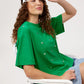 Elba Heart Embellished Tshirt - Green