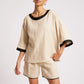 Maris Relaxed Splice Top One Size - Tusk / Black