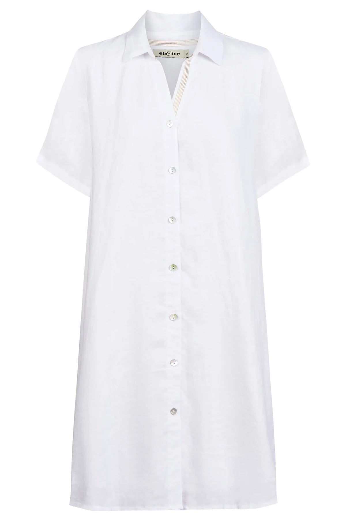 Studio Short Shirt Dress White