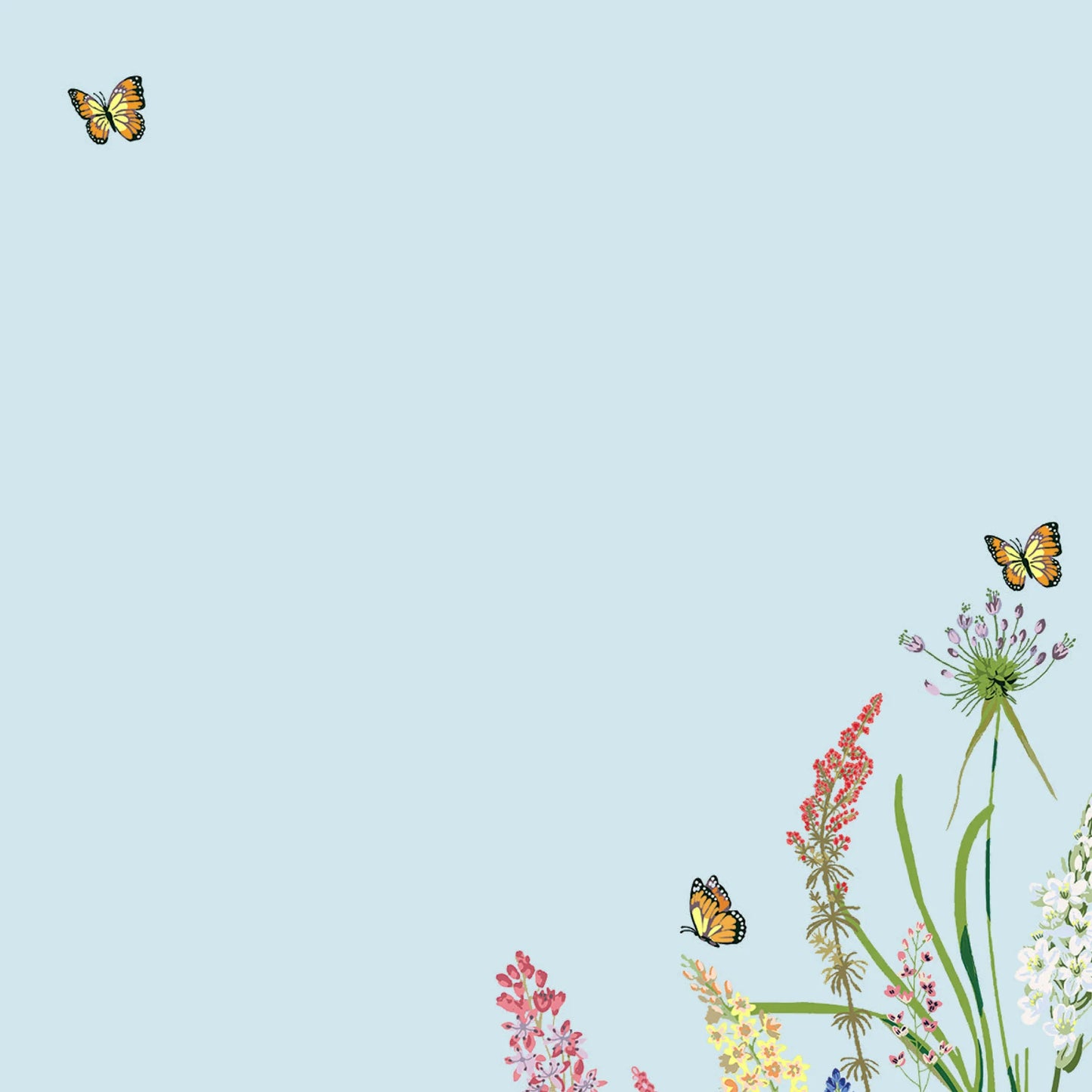 Desk Notes Blooms and Butterflies