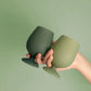 sage + olive | stemm | silicone unbreakable wine glasses