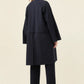 Farida Convertible Coat - Navy