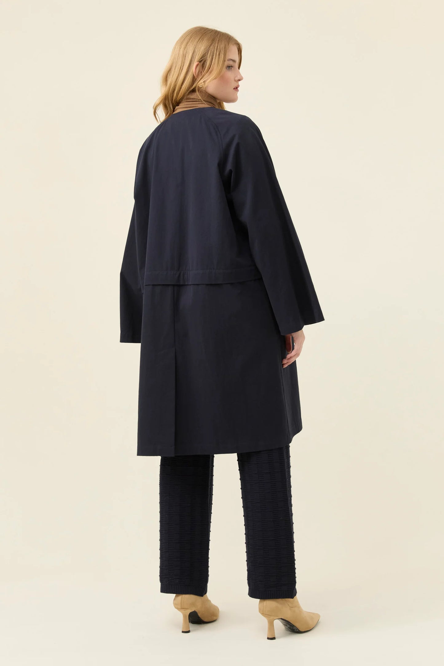 Farida Convertible Coat - Navy