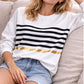 Bally Sweater White - Stripes