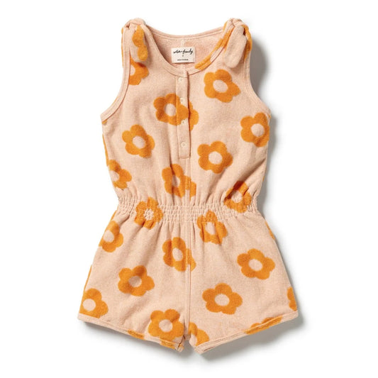 Daisy Glow Organic Terry Playsuit