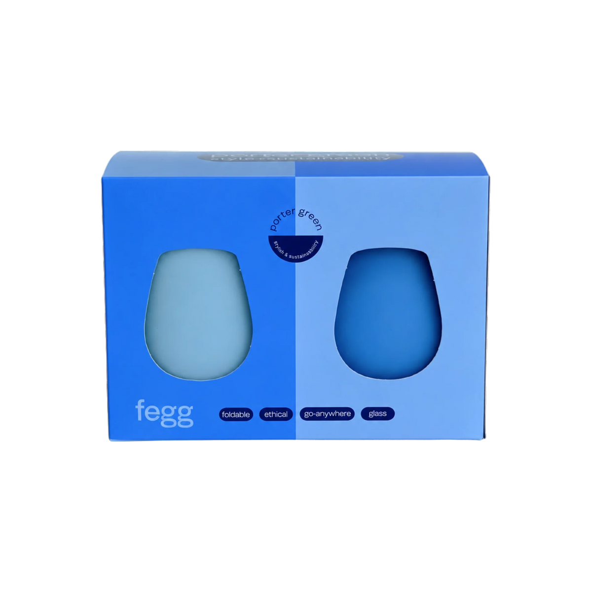 sky + kingfisher | fegg | silicone unbreakable glasses