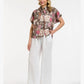 Floral Print Blouse - Chocolate - One Size