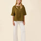 Anita Button Top - Olive
