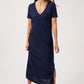 Olympus Applique Dress - Navy