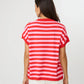 Gwen Tee - Pink / Red Stripe