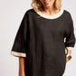Maris Relaxed Splice Top One Size - Black / Tusk