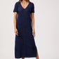 Olympus Applique Dress - Navy
