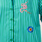 Mykonos Embroidered Stripe Shirt - Green