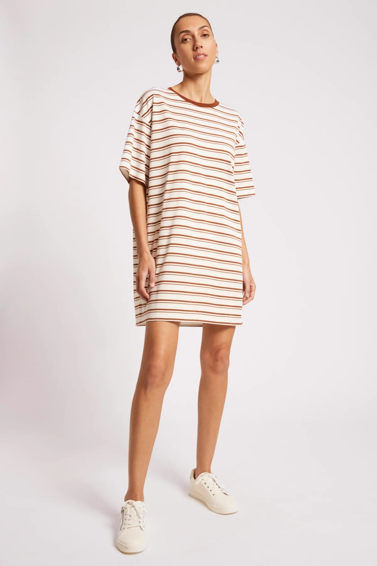 Paloma Striped Dress - Dune/White