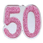 50 Birthday Brooch (Silver / Pink)