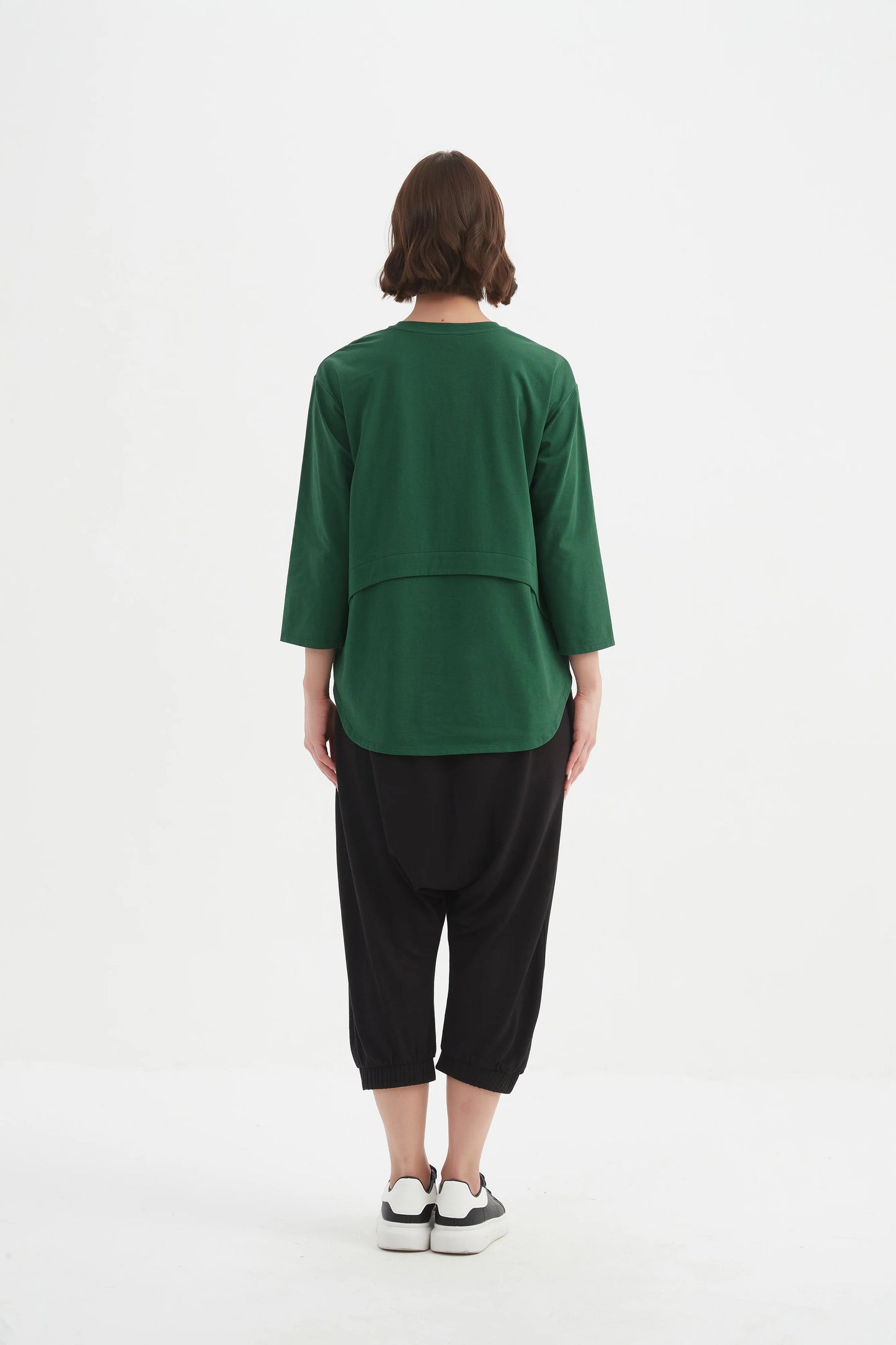 Curved Seam Top - Hunter Green