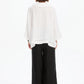 Ladder Hem Cowl Neck Top