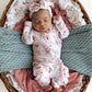 Sage Diamond Knit Organic Baby Blanket