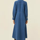 Sloane Denim Maxi Dress - Check