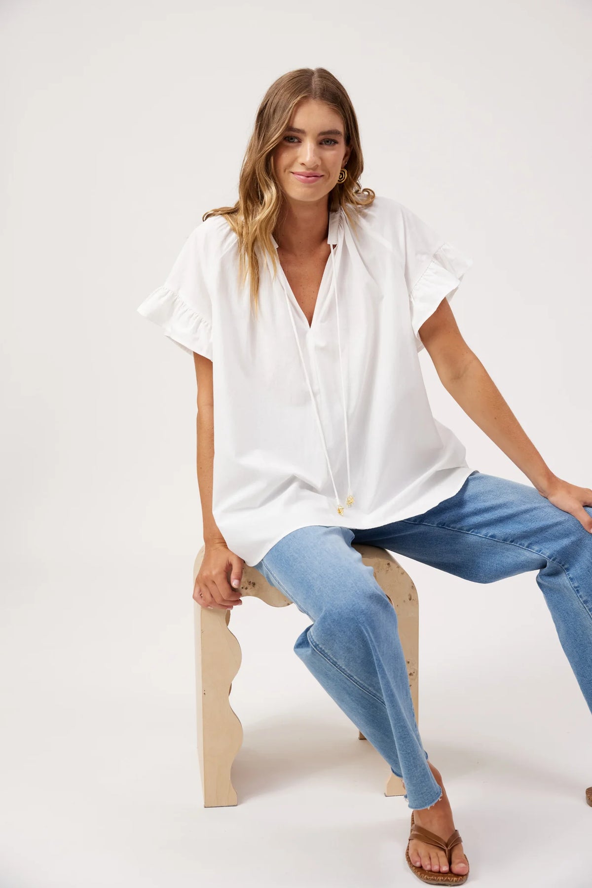 Crete Top - White