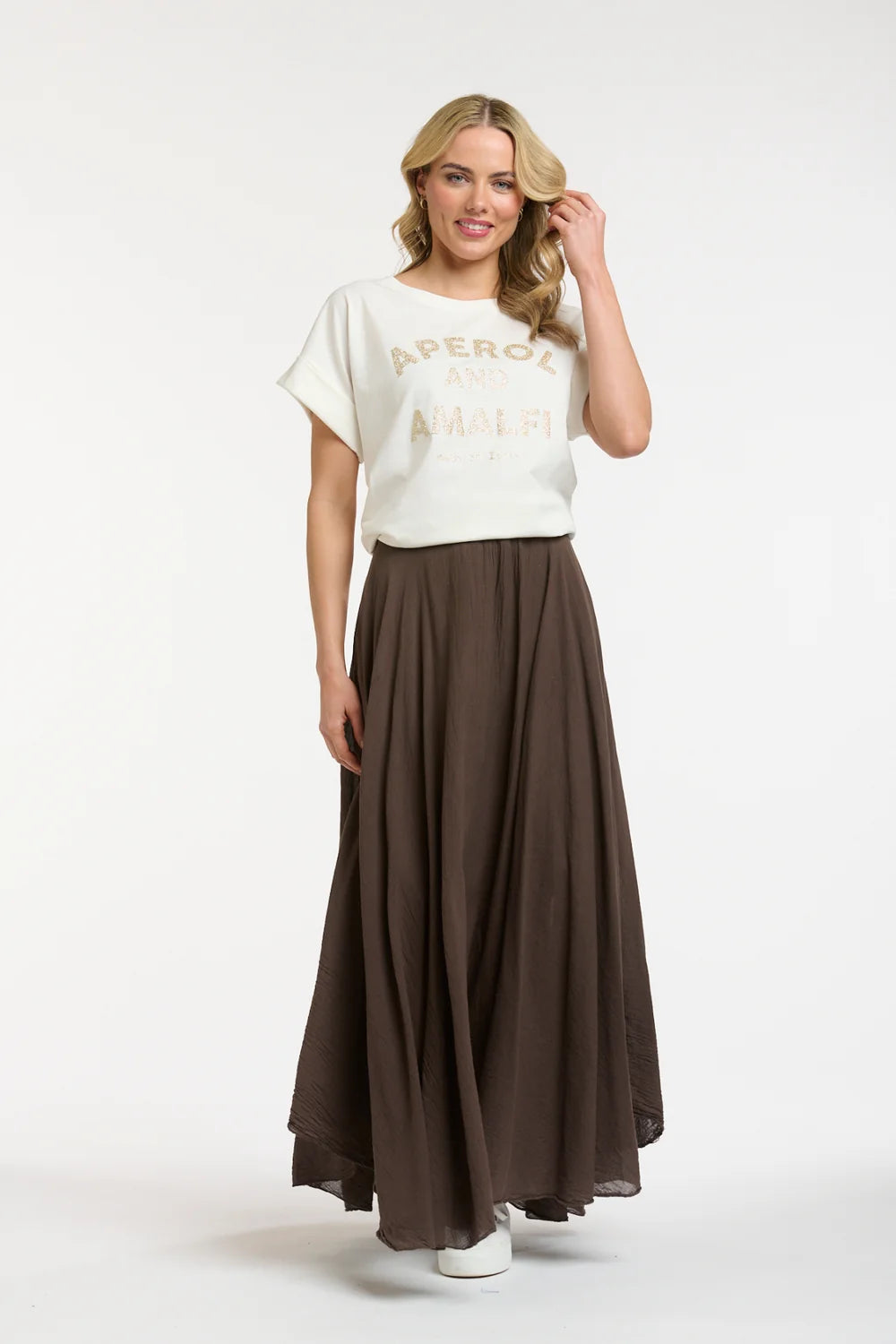 Glitter Aperol Tee - Gold - One Size
