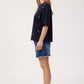 Elba Heart Embellished Tshirt - Navy