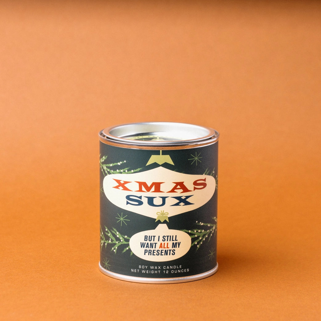 Xmas Sux Holiday Paint Can | Funny Christmas Candle