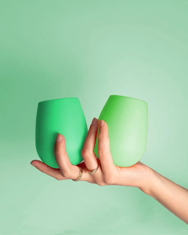 gerbera + leaf | fegg | silicone unbreakable glasses
