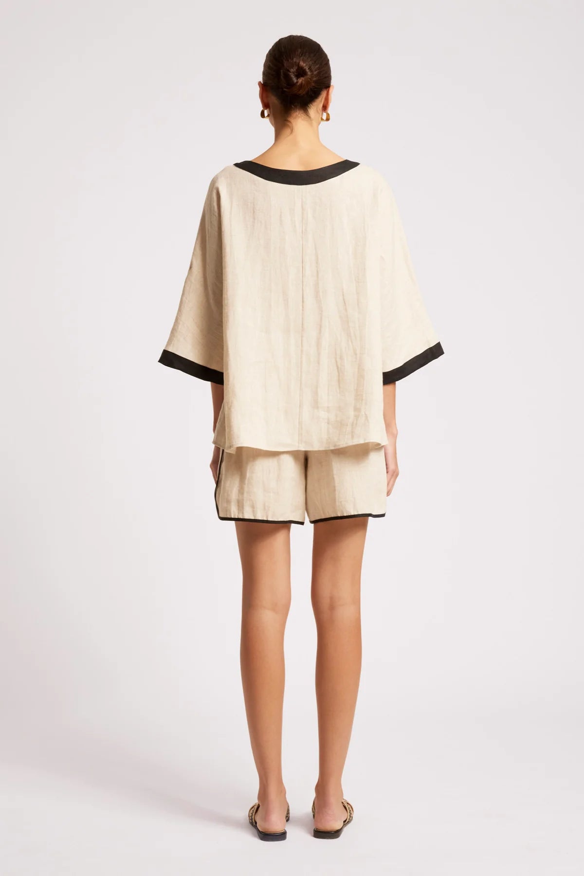 Maris Relaxed Splice Top One Size - Tusk / Black