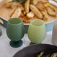 sage + olive | stemm | silicone unbreakable wine glasses