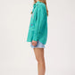 Mykonos Embroidered Stripe Shirt - Green