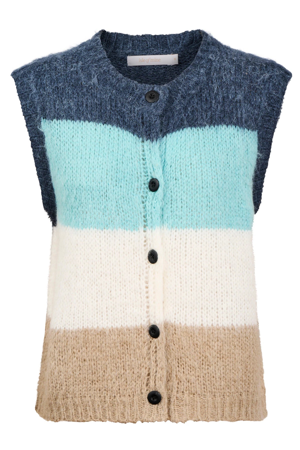 Pallas Stripe Knit Vest - Ice Blue