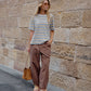 STEVIE SLOUCHY TEE / NEW BUTTER BRUNETTE STRIPE