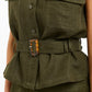 Perry Linen Vest - Khaki