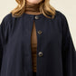Farida Convertible Coat - Navy