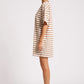 Paloma Striped Dress - Dune/White