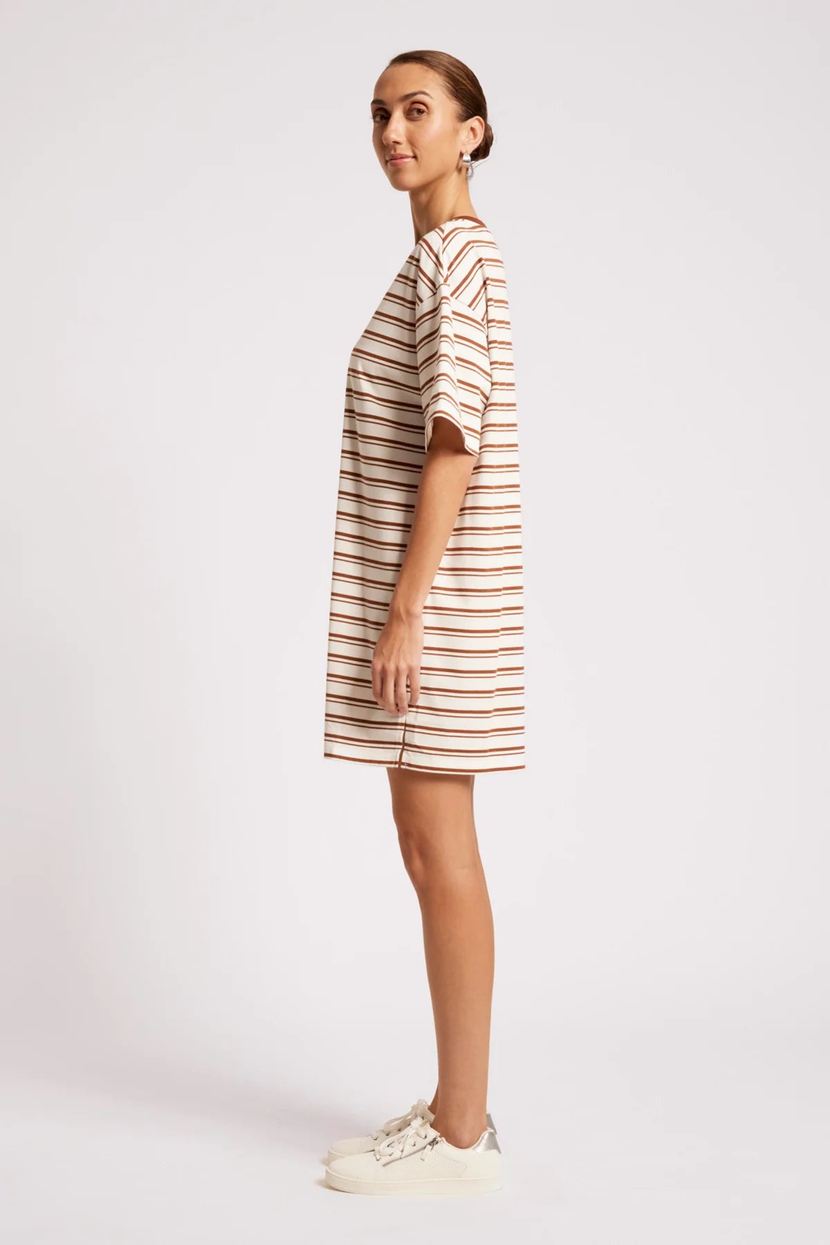 Paloma Striped Dress - Dune/White