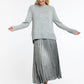 Metallic Skirt - Silver Pewter