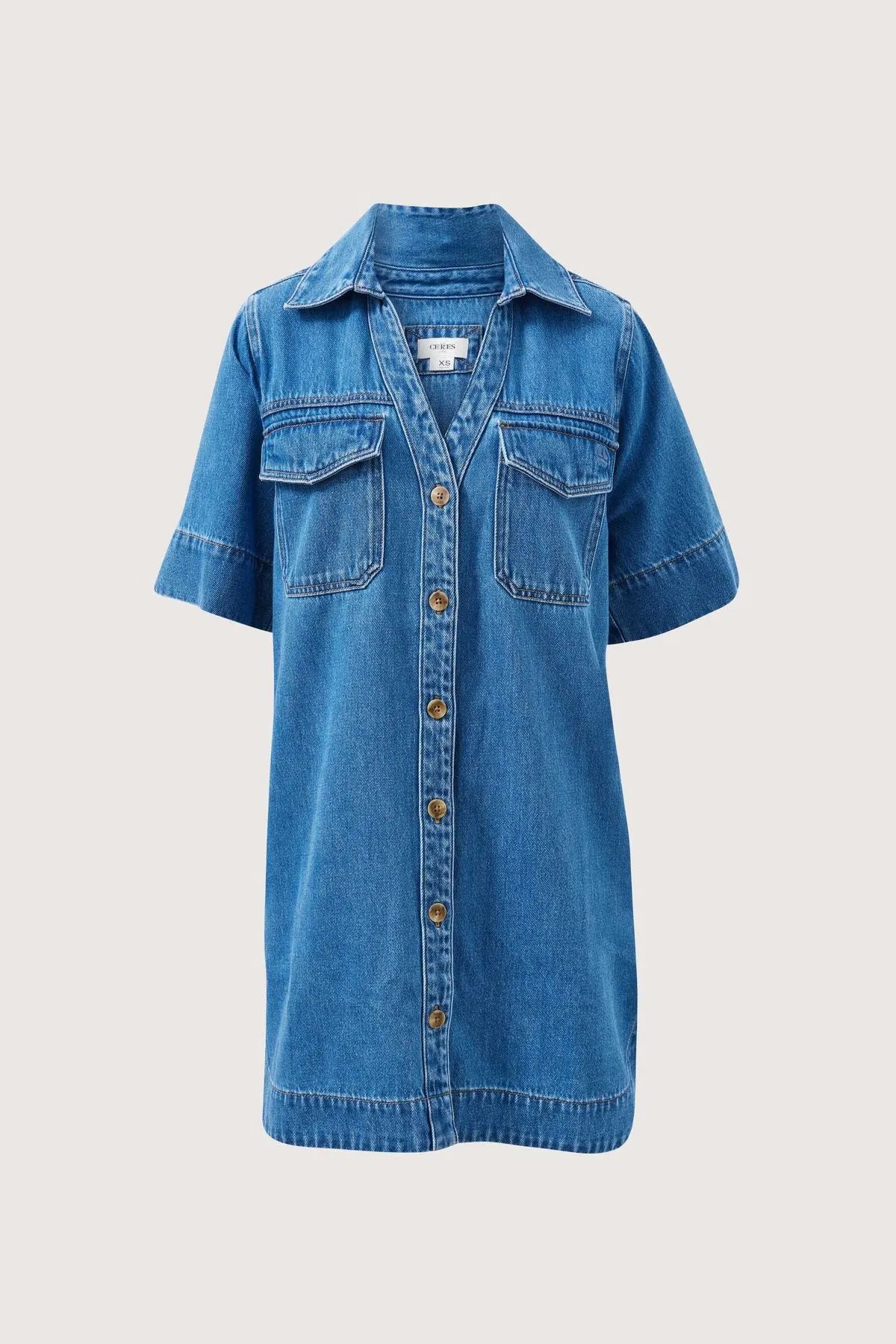 Bonnie Relaxed Shirt Dress - Fresh Indigo
