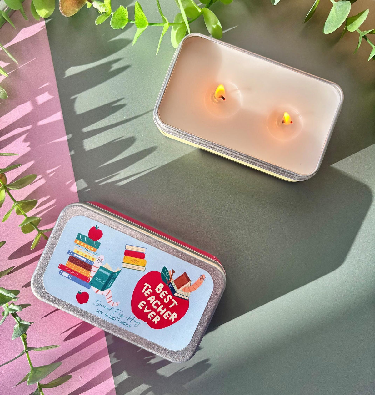 Best Teacher Candle Tin Sweet Fig