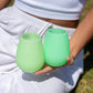 gerbera + leaf | fegg | silicone unbreakable glasses