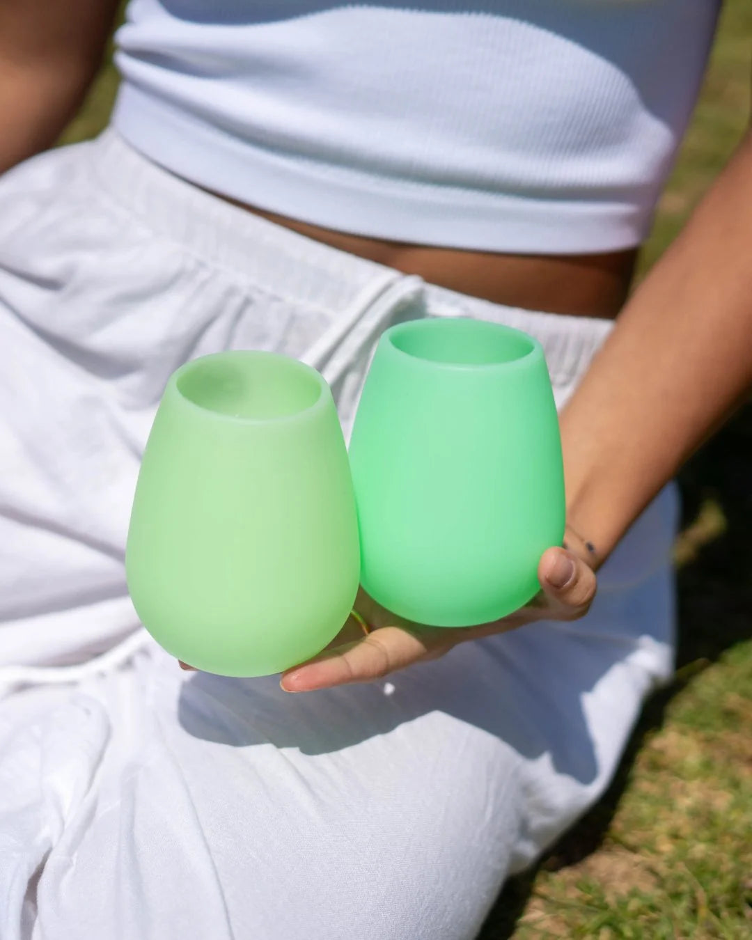 gerbera + leaf | fegg | silicone unbreakable glasses