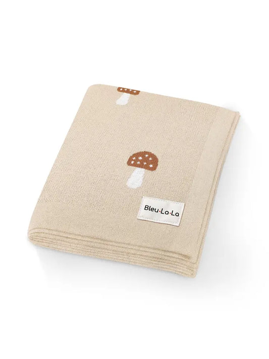 100% Cotton Baby Blanket - Mushroom Latte